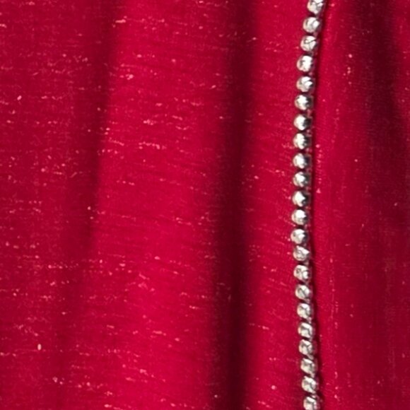 NWT I.N.C. International Concepts Women's Ruched-Side Embelished Shimmery Tee - Picture 9 of 15